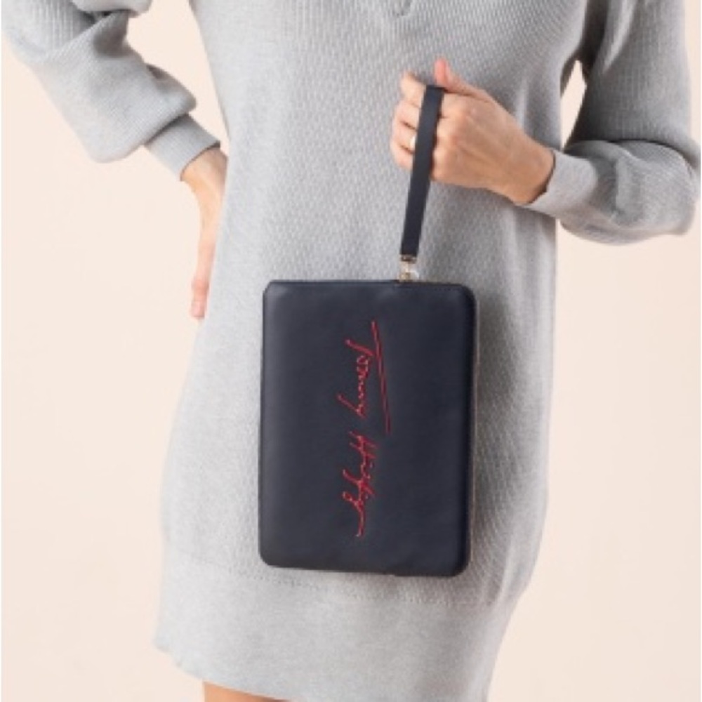 Tommy Hilfiger Navy and Red Wristlet